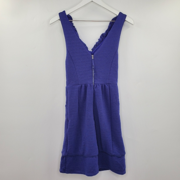 Anthropologie Maeve Ruffles Ottoman Dress Blue - Picture 6 of 9
